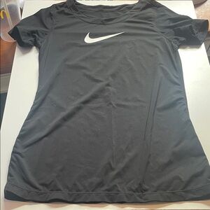 Nike Kids Black Tee with White Logo